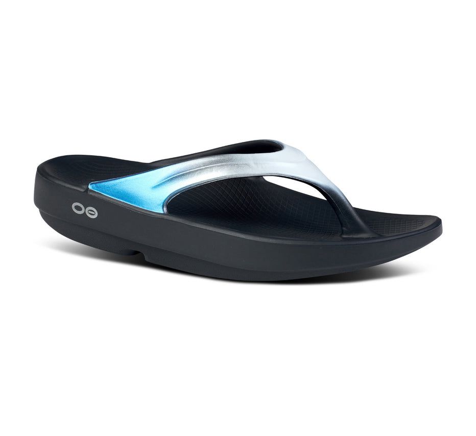 Oofos Women's Oolala Luxe - Flip Flops Silver / Blue ( EBWKZ-6704 )